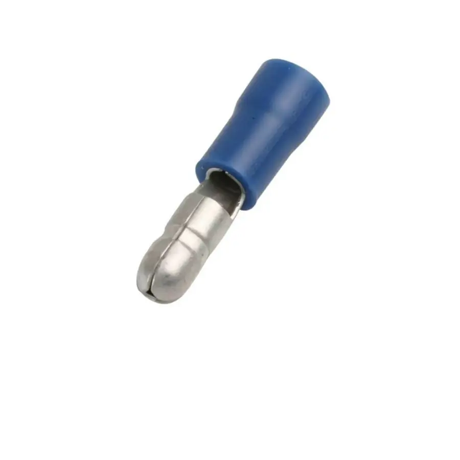 Terminal azul tipo macho redondo para cable 14-16 AWG