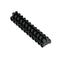 Bornera plástica negra tipo regleta para cable 10-8 AWG (20 amperios)
