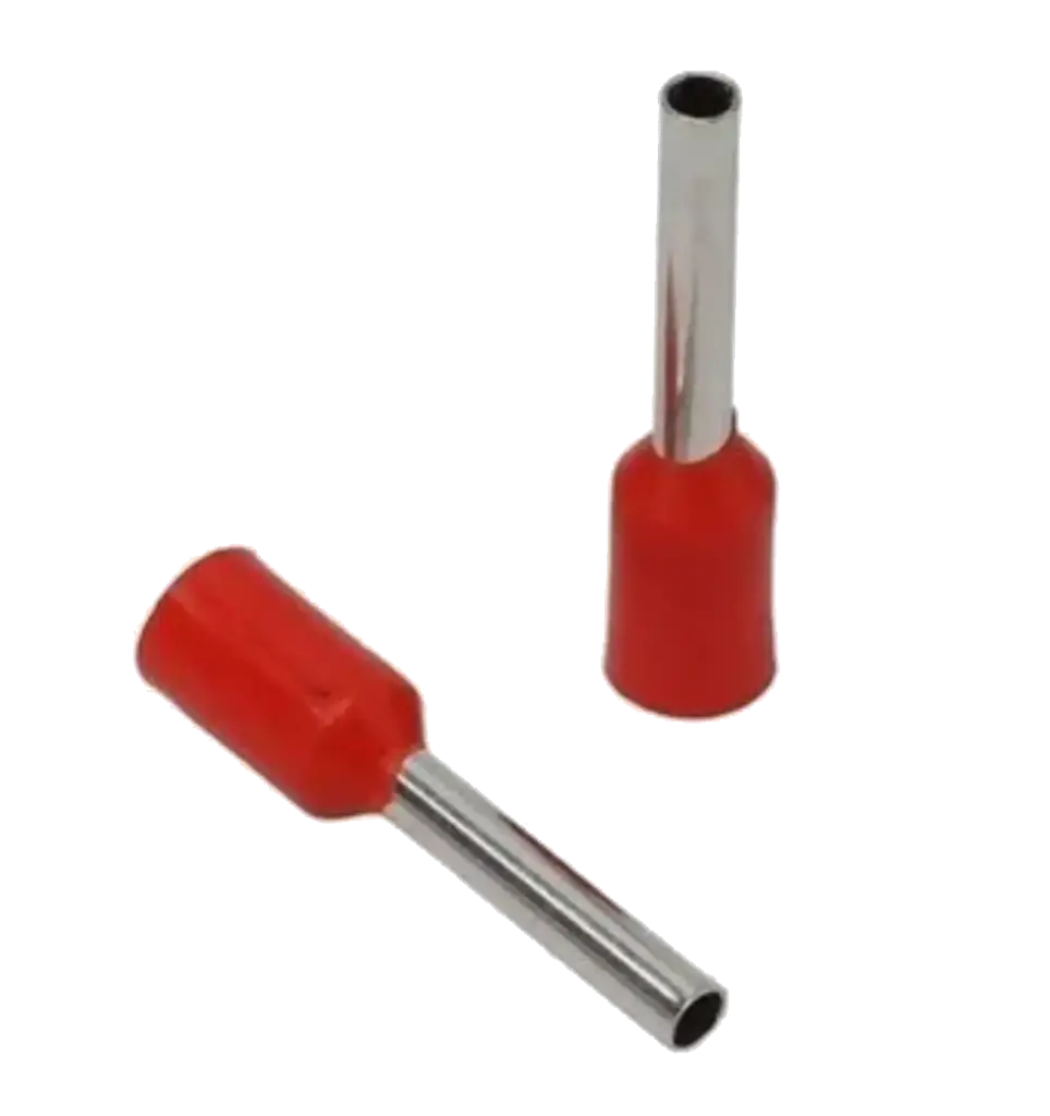 Terminal roja tipo pin vacío  para cable 16 AWG  