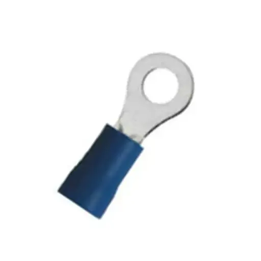 [0104-04] Terminal azul de argolla 5/32" para cable 16-14 AWG