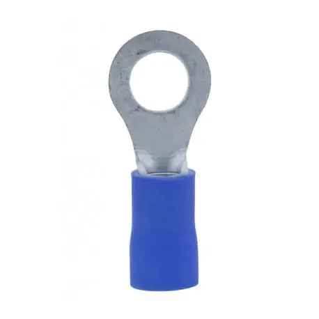 [0104-05] Terminal azul de argolla 3/16" para cable 16-14 AWG 