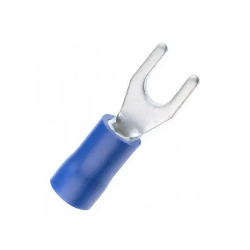 [0104-09] Terminal azul de horquilla 5/32" para cable 16-14 AWG 